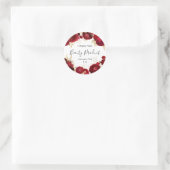 Blumenkosmetik-Rote Rose-Etikett Runder Aufkleber (Tasche)
