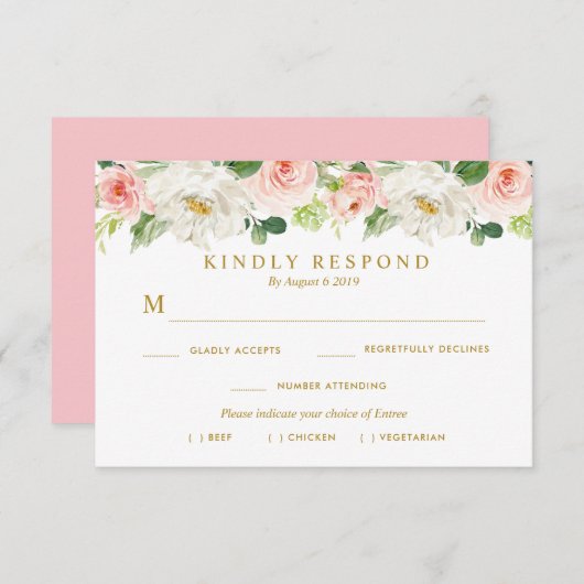 Blumenkost Wahl RSVP Karte (Vorne/Hinten)