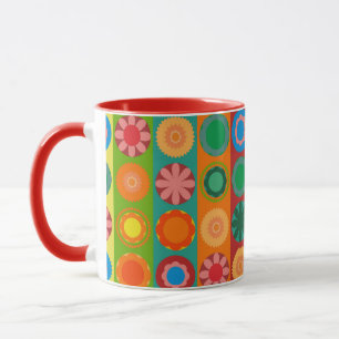 Blumenkraft in Reihen Tasse