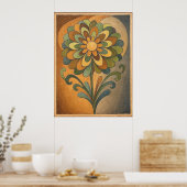 Blumenkraft Poster (Küche)