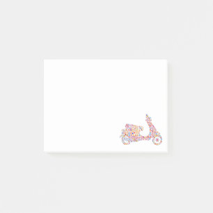 Blumenkraft-Roller-Motorrad Post-it Klebezettel