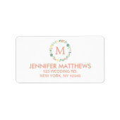 BLUMENKRAFTMONOGRAMM ADRESSAUFKLEBER (Vorne)