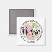 Blumenkranke Magnet (Vorderseite/Rückseite)