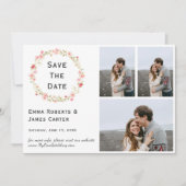 Blumenkranz, 3-Foto Save the Date (Vorderseite)