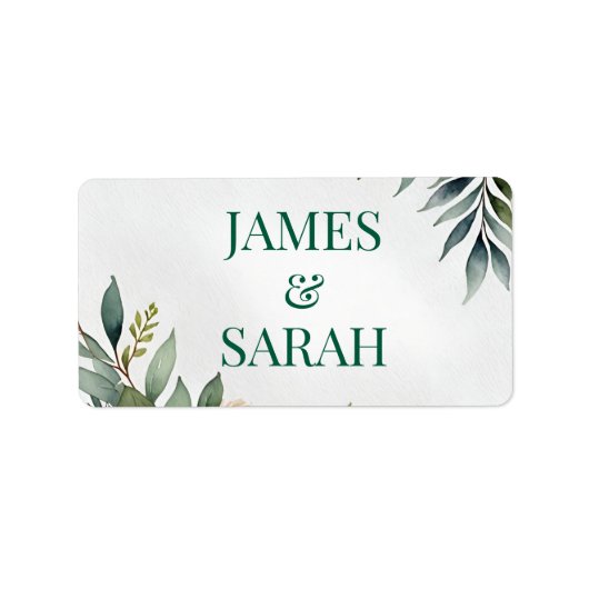 Blumenkranz-Abbildung Wasserfarben-benutzerdefinie Adressaufkleber (Vorne)