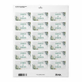 Blumenkranz-Abbildung Wasserfarben-benutzerdefinie Adressaufkleber (Vorne)