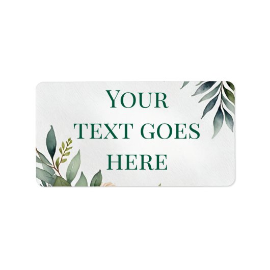 Blumenkranz-Abbildung Wasserfarben-benutzerdefinie Adressaufkleber (Vorne)