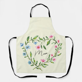 Blumenkranz am Muttertag im natürlichen botanische Schürze