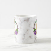 Blumenkranz Anfangsbuchstabe Monogramm Name Marmor Kaffeetasse (Mittel)