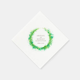 Blumenkranz Aquarelltafeln Serviette