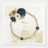 Blumenkranz aus phantastischem Elfenbeingold Serviette (Vorderseite)