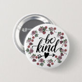 Blumenkranz - BE KIND Button (Vorne & Hinten)