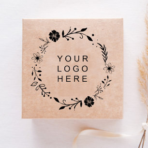 Blumenkranz Benutzerdefiniertes Firmenlogo Permastempel