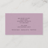 Blumenkranz blüht auf grauem Veranstaltungsplaner Visitenkarte (Rückseite)