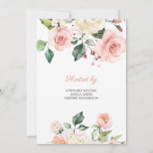 Blumenkranz Böhmisches Blütenbaby Einladung (Rückseite)