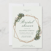 Blumenkranz Brautdusche Einladung (Vorderseite)