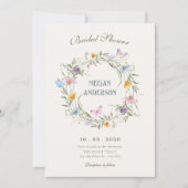 Blumenkranz-Brautparty Einladung (Vorderseite)