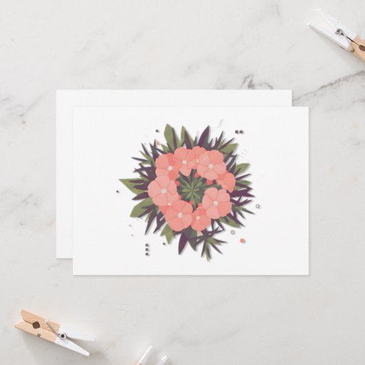 Blumenkranz der Harmonie Einladung (Vorderseite/Rückseite Beispiel)