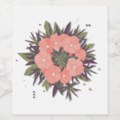 Blumenkranz der Harmonie Weinetikett (Einzelnes Label)