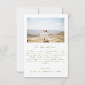 Blumenkranz der Wiesen-Wildblume Hochzeitsszenario Dankeskarte (Rückseite)