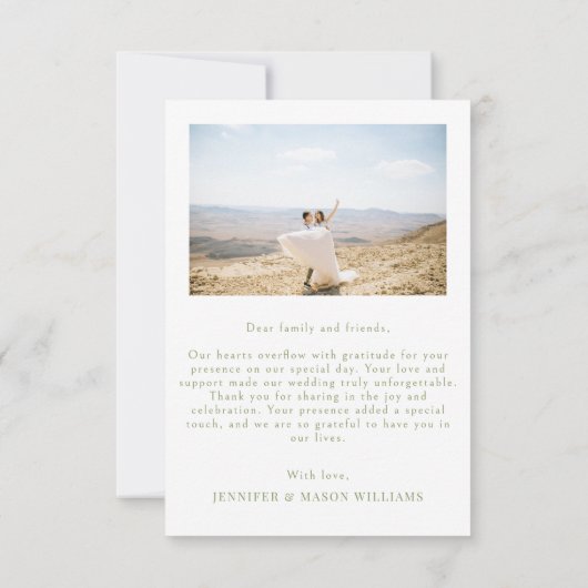 Blumenkranz der Wiesen-Wildblume Hochzeitsszenario Dankeskarte (Rückseite)