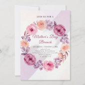Blumenkranz-Design Muttertags-Brunch Einladung (Vorderseite)