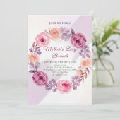 Blumenkranz-Design Muttertags-Brunch Einladung (Stehend Vorderseite)