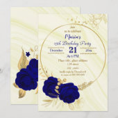 Blumenkranz Einladung (Vorne/Hinten)