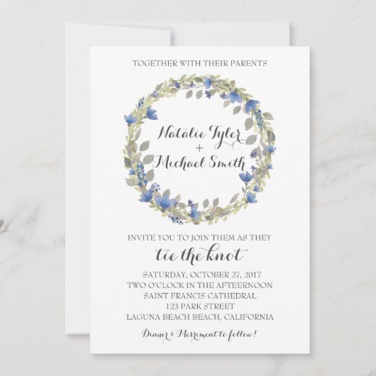 Blumenkranz Einladung (Vorderseite)