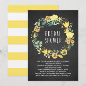 Blumenkranz| Einladung zur Brautdusche (Vorne/Hinten)