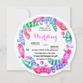 Blumenkranz, Eleganz lebhafter Farben i Einladung (Vorderseite)