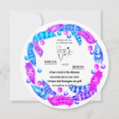 Blumenkranz, Eleganz lebhafter Farben i Einladung (Vorderseite)