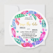 Blumenkranz, Eleganz lebhafter Farben i Einladung (Vorderseite)