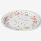 Blumenkranz Erste Heilige Kommune Pappteller (Schrägansicht)