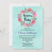 Blumenkranz Extravaganter Geburtstag Einladung (Vorderseite)