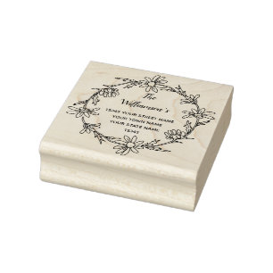 Blumenkranz Familie Rustikale Margerite Rücksendea Gummistempel