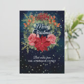 Blumenkranz Feiertagskarte (Stehend Vorderseite)