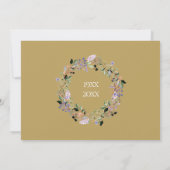 Blumenkranz Foto 50. Hochzeitstag Einladung (Rückseite)