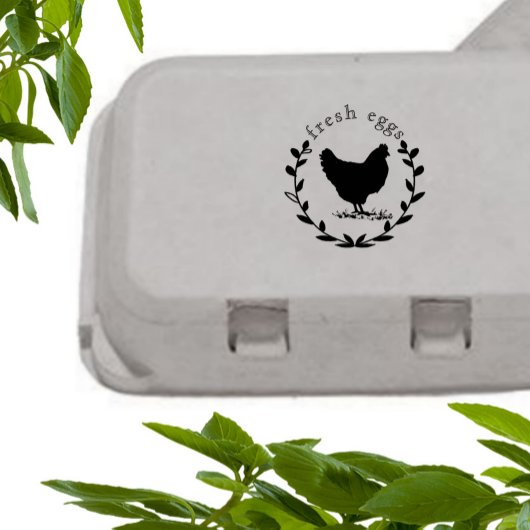 Blumenkranz Frische Eier Elegante Briefmarke Ei Gummistempel