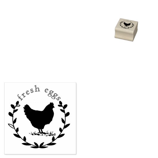 Blumenkranz Frische Eier Elegante Briefmarke Ei Gummistempel (Stempel)