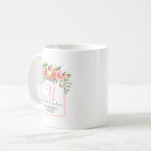 Blumenkranz für die Hochzeitsmonographie Kaffeetasse (Vorderseite Links)