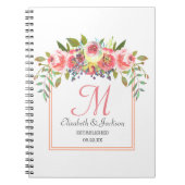 Blumenkranz für die Hochzeitsmonographie Notizblock (Vorderseite)