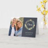 Blumenkranz Geburtstagskarte für Mama Karte (Gelbe Blume)