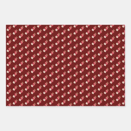 Blumenkranz Geschenkpapier Set (Vorderseite 2)