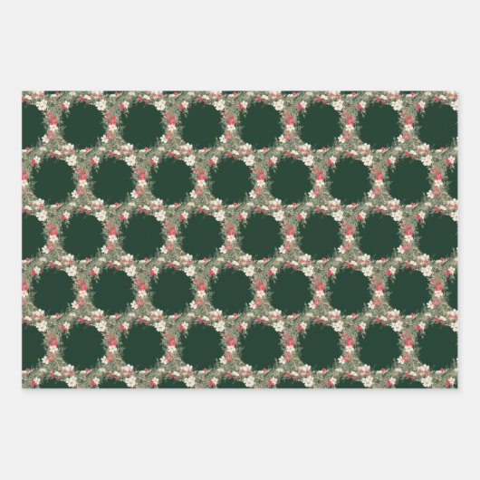 Blumenkranz Geschenkpapier Set (Vorderseite)