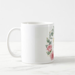 Blumenkranz Goldfolie Sticker Set Rosé Pink R Kaffeetasse