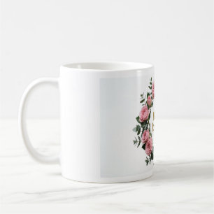 Blumenkranz Goldfolie Sticker Set Rosé Pink R Kaffeetasse