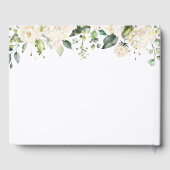 Blumenkranz, grünes Blattwerk, Gästebuch (Rückseite)