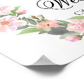 Blumenkranz Herzlich willkommen bei unserem Hochze Poster (Ecke)