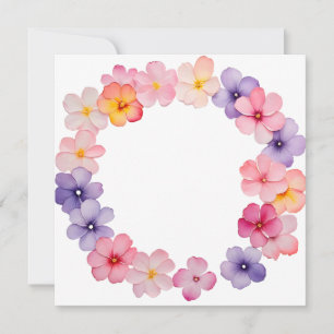 Blumenkranz Hintergrund Wasserfarben-Stil Blumen Einladung